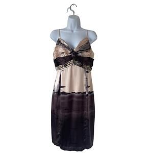 Sue Wong Y2K Silk Beaded Babydoll Dress Prom Artsy Whimsigoth Fairy Grunge SZ 12